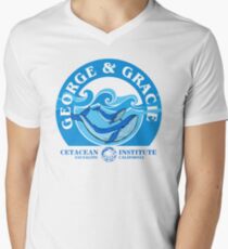 George And Gracie (Cetacean Institute) : Inspired by Star Trek IV : The Voyage Home Men's V-Neck T-Shirt