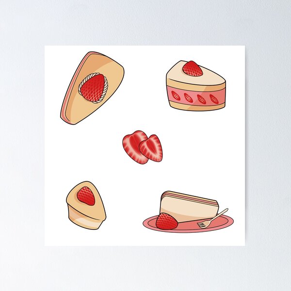 Item preview, Strawberry Delight (Stickers/Button) designed and sold by NatureKinKat.