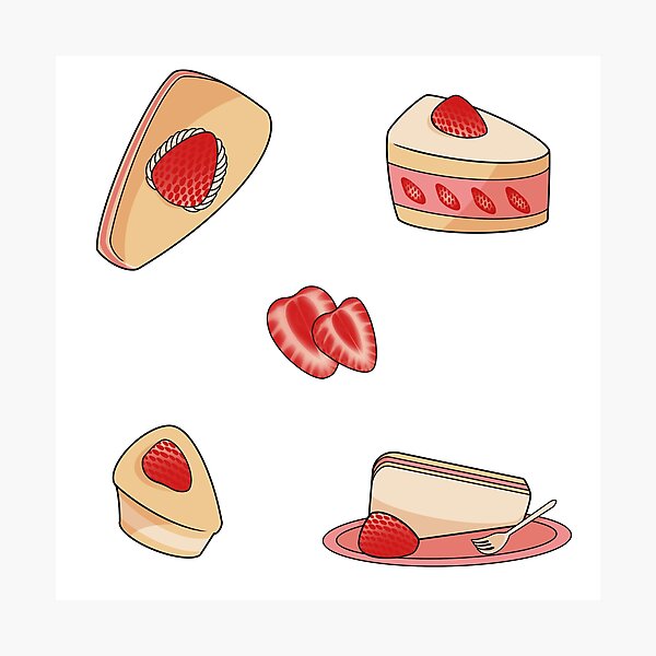 Item preview, Strawberry Delight (Stickers/Button) designed and sold by NatureKinKat.