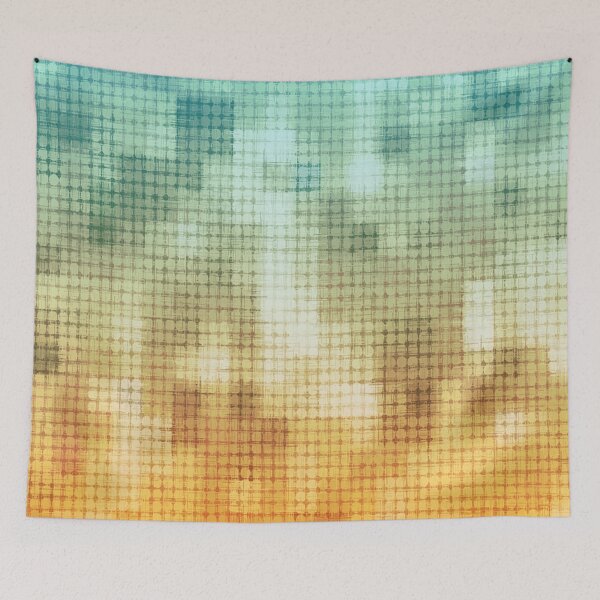 Item preview, graphic design geometric circle pattern abstract background in orange blue designed and sold by Mrvell.