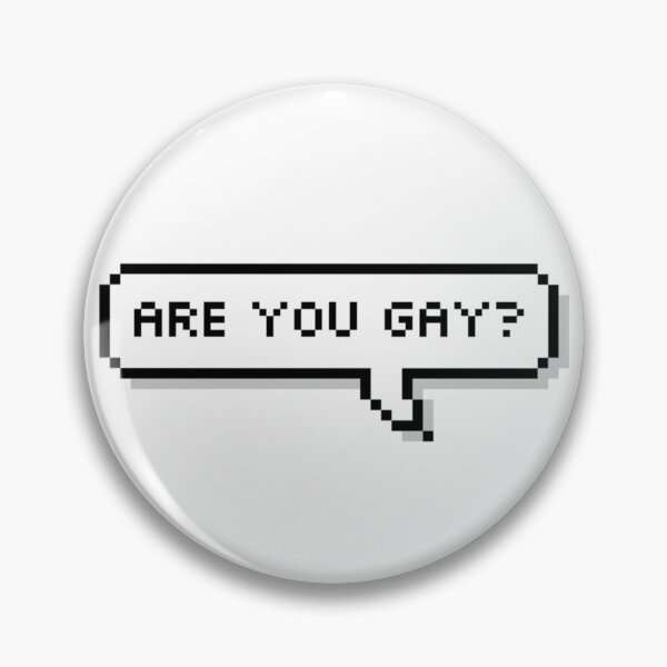 Item preview, are you gay pixelated text bubble designed and sold by emwing14.