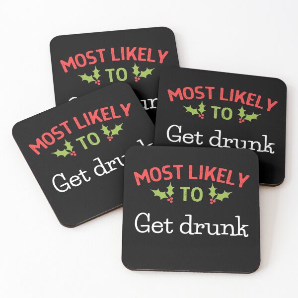 Item preview, Most Likely To Get Drunk Christmas Shirt designed and sold by ZavageDesigns.