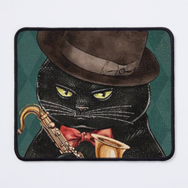 Item preview, Black Cat Jazz Because Murder Is Wrong Poster designed and sold by geralhops.