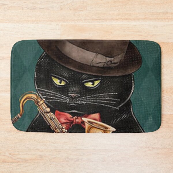 Item preview, Black Cat Jazz Because Murder Is Wrong Poster designed and sold by geralhops.