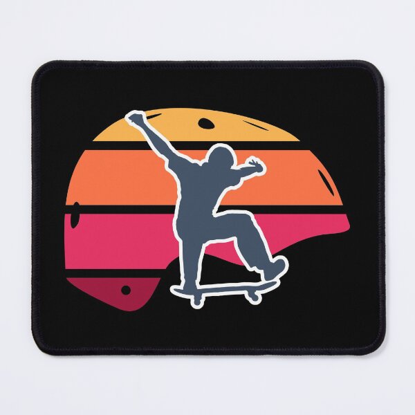 Item preview, Colorful Retro Skateboard Helmet with a kickflip designed and sold by BRU Design.
