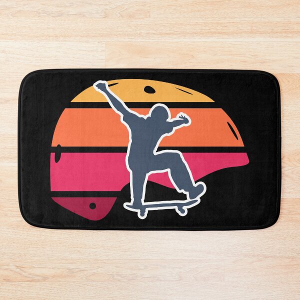 Item preview, Colorful Retro Skateboard Helmet with a kickflip designed and sold by BRU Design.