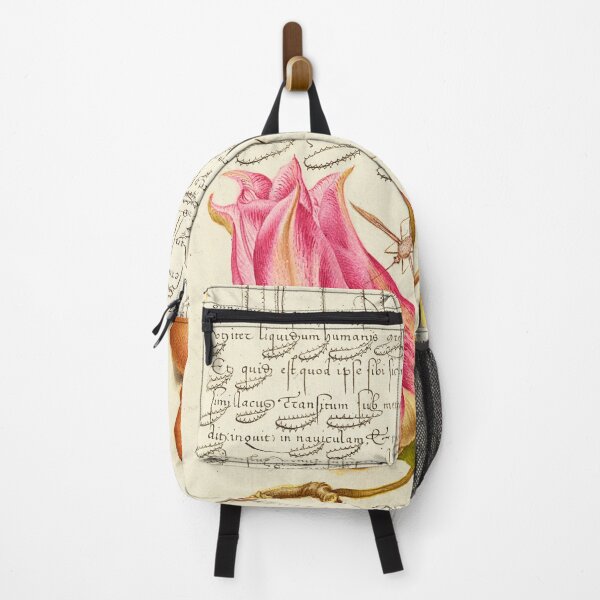 Item preview, Naturalist Manuscript: Insects, Flower and Fruit Calligraphy Illumination - Imaginary Insect, Tulip, Spider, and Common Pear by Joris Hoefnagel designed and sold by Naturalist Prints.