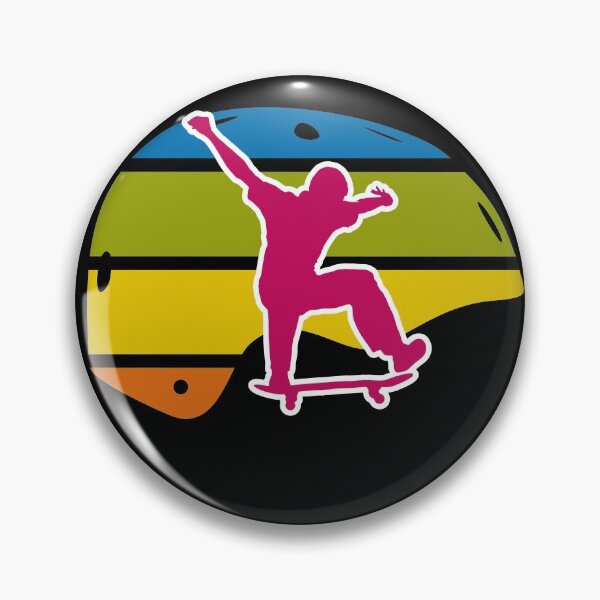 Item preview, Colorful Retro Skateboard Helmet with a kickflip designed and sold by BRU Design.