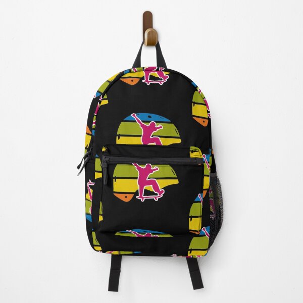 Item preview, Colorful Retro Skateboard Helmet with a kickflip designed and sold by BRU Design.