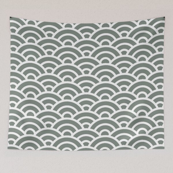 Item preview, RIKYUNEZUMI 240 Seigaiha Waves - Energetic Ver. | Japanese Pattern Wagara designed and sold by Polariszero.