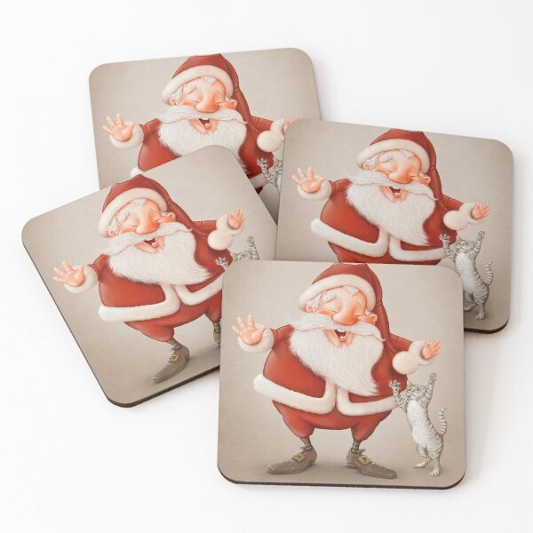 Item preview, Santa and the playful cat designed and sold by jordygraph.