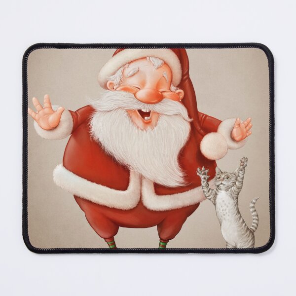 Item preview, Santa and the playful cat designed and sold by jordygraph.