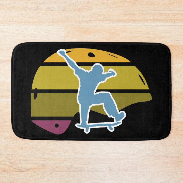 Item preview, Colorful Retro Skateboard Helmet with a kickflip designed and sold by BRU Design.