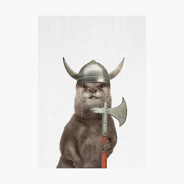Otter illustration Photographic Print