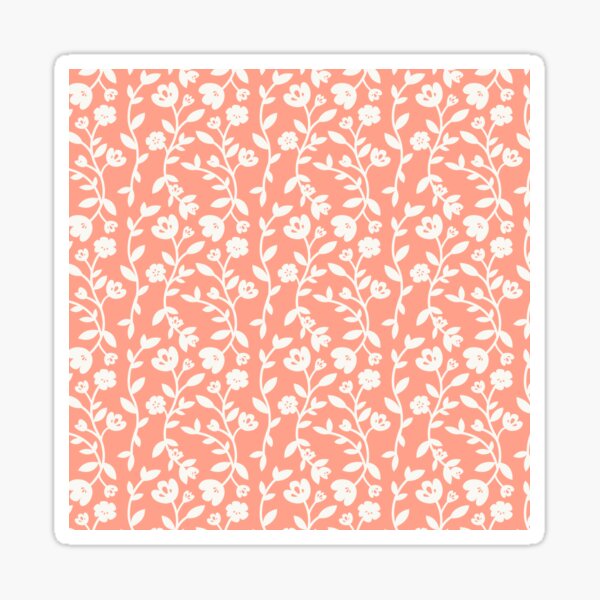 Item preview, Vine Pattern Fairy Garden Flowers Pastel Pink designed and sold by NamColors.
