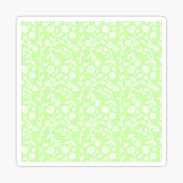 Item preview, Vine Pattern Fairy Garden Flowers Pastel Green  designed and sold by NamColors.