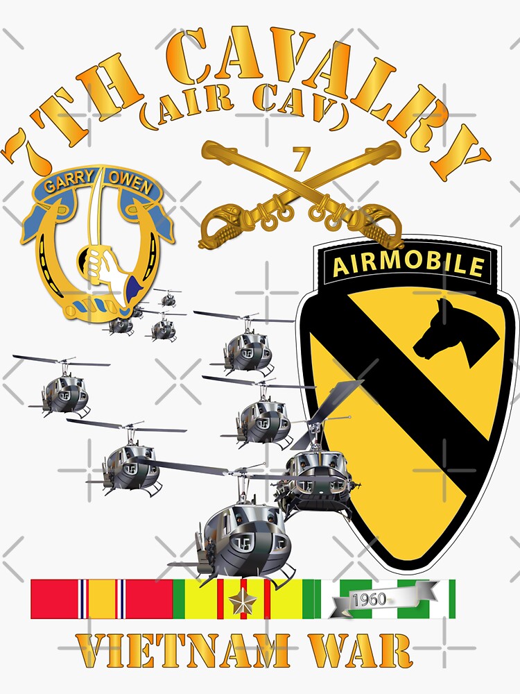 Th Cavalry Air Cav St Cav Division W SVC Sticker For Sale By Twix Redbubble