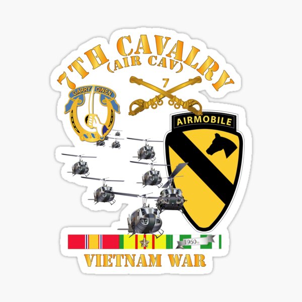Item preview, 7th Cavalry (Air Cav) - 1st Cav Division w SVC designed and sold by Military Insignia Products.