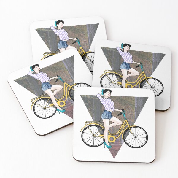 Item preview, girl with bike designed and sold by Half Mess.