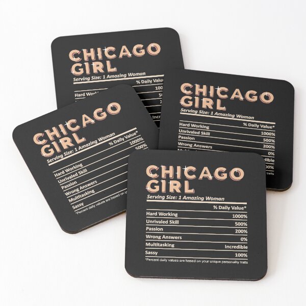 Item preview, Chicago Girl Funny Nutrition Facts  designed and sold by alenaz.