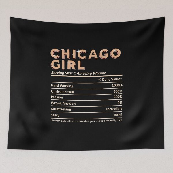 Item preview, Chicago Girl Funny Nutrition Facts  designed and sold by alenaz.