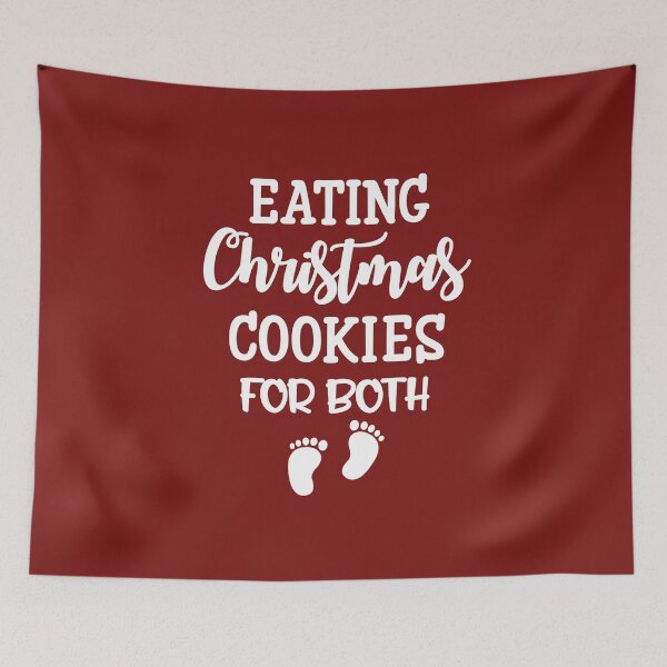 Item preview, Christmas Cookies White Text With Children Footprint Premium designed and sold by Design-Maniya.
