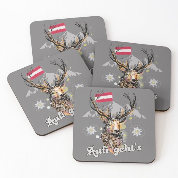 Item preview, Let's go - deer with mountains and edelweiss designed and sold by Alpenrowdy.