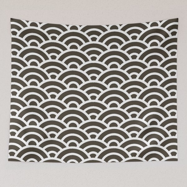 Item preview, BINROJIZOME 246 Seigaiha Waves - Energetic Ver. | Japanese Pattern Wagara designed and sold by Polariszero.
