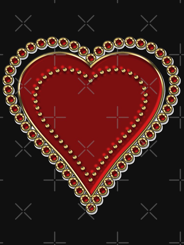 Garnet Red Rhinestone Heart by PartnersInTrust