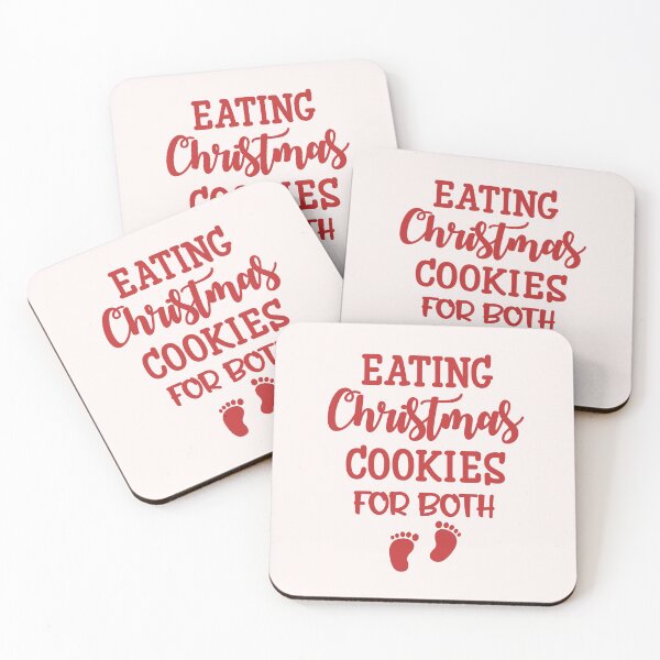 Item preview, Christmas Cookies Red Text With Children Footprint Premium designed and sold by Design-Maniya.