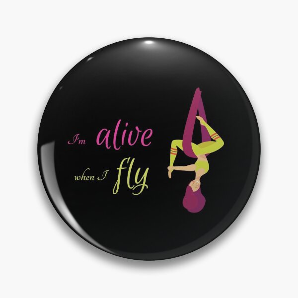 Item preview, I'm alive when I fly, Antigravity Yoga print designed and sold by trendingatees.