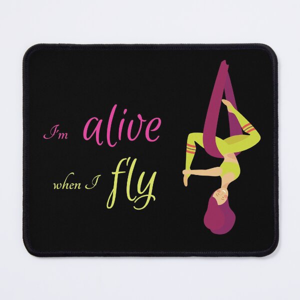 Item preview, I'm alive when I fly, Antigravity Yoga print designed and sold by trendingatees.