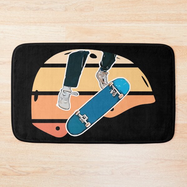Item preview, Colorful Retro Skateboard Helmet with a kickflip designed and sold by BRU Design.