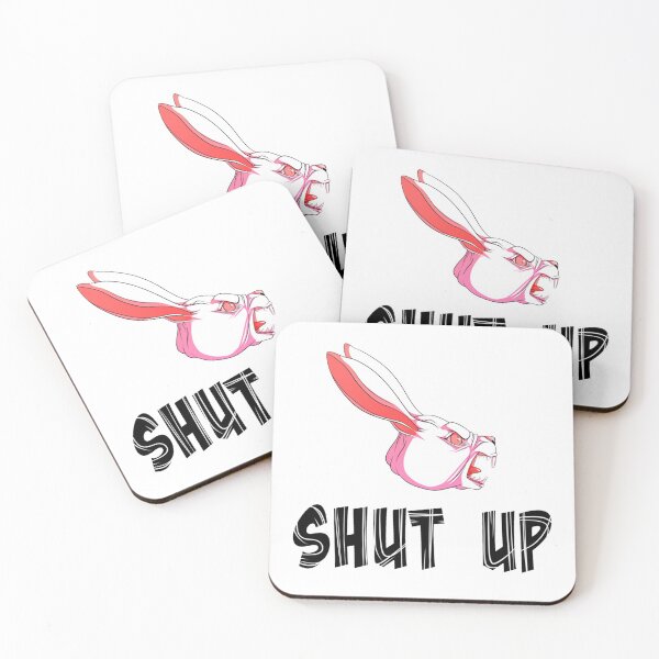 Item preview, White Rabbit Scream - White on Bright Red   designed and sold by Techagaus.