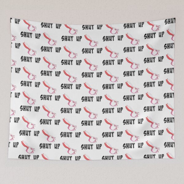 Item preview, White Rabbit Scream - White on Bright Red   designed and sold by Techagaus.