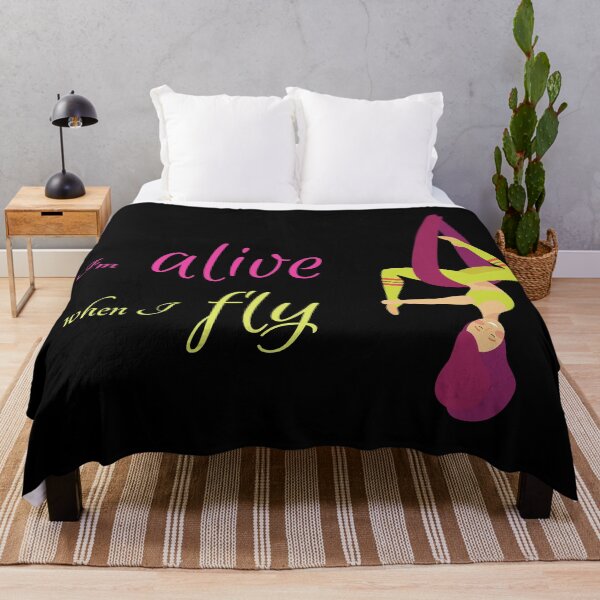 Item preview, I'm alive when I fly, Antigravity Yoga print designed and sold by trendingatees.
