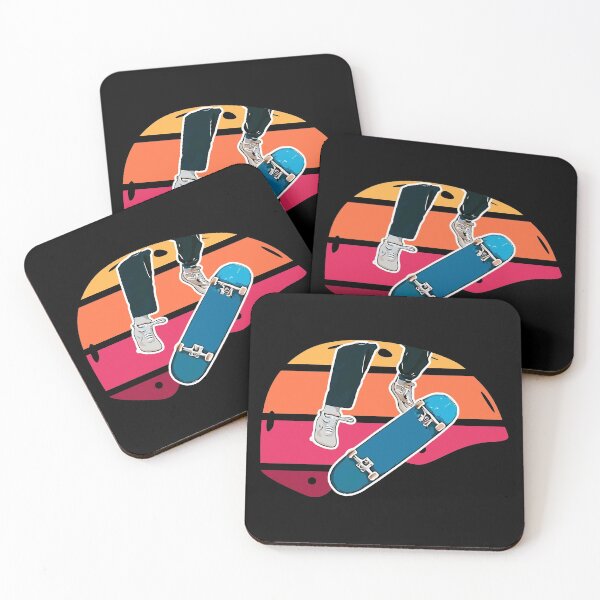 Item preview, Colorful Retro Skateboard Helmet with a kickflip designed and sold by BRU Design.