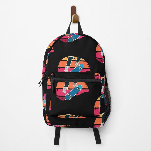 Item preview, Colorful Retro Skateboard Helmet with a kickflip designed and sold by BRU Design.
