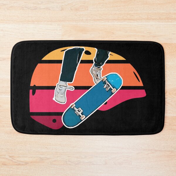 Item preview, Colorful Retro Skateboard Helmet with a kickflip designed and sold by BRU Design.
