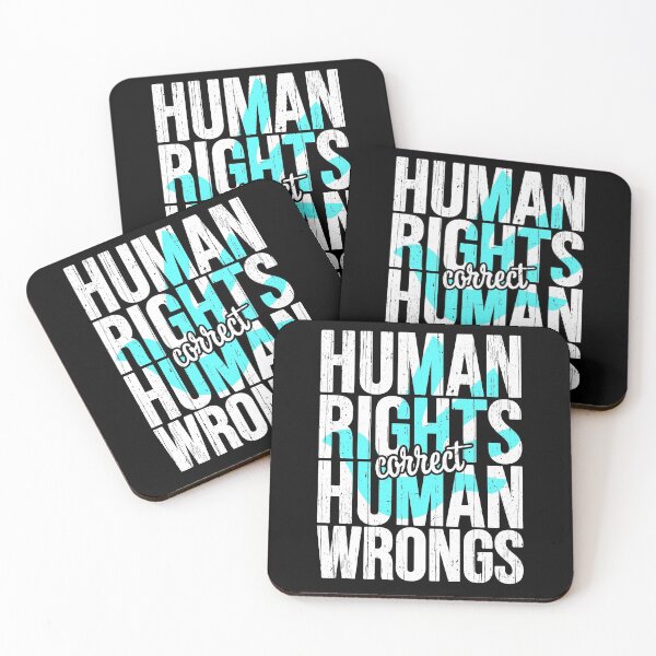 Item preview, Human Rights Correct Human Wrongs designed and sold by Happy Puppy Print On Demand.