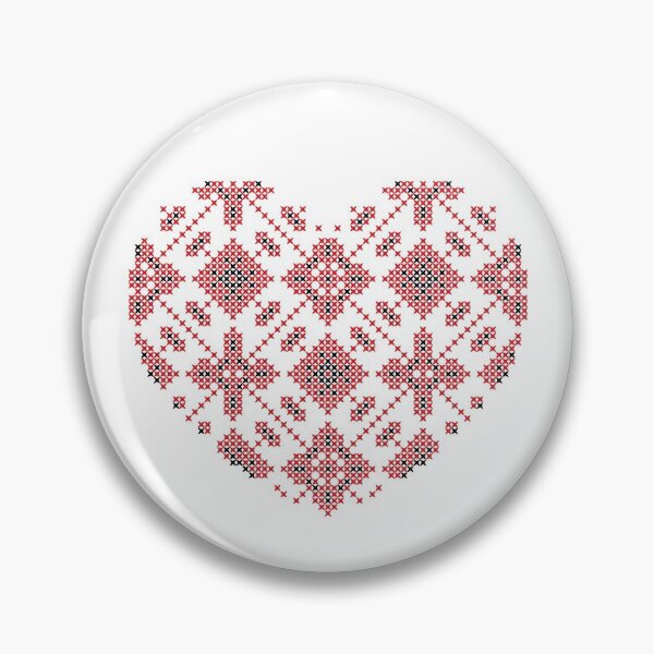 Item preview, Ukrainian Embroidery Vyshyvanka Heart designed and sold by boozkova-vorona.