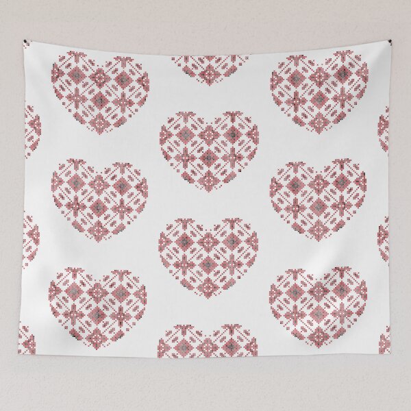 Item preview, Ukrainian Embroidery Vyshyvanka Heart designed and sold by boozkova-vorona.