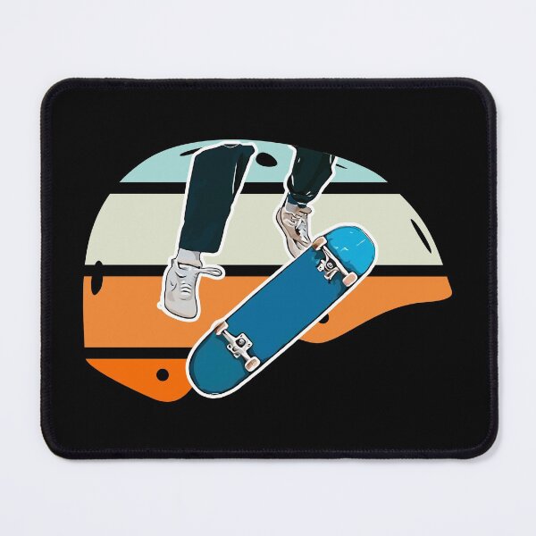Item preview, Colorful Retro Skateboard Helmet with a kickflip designed and sold by BRU Design.