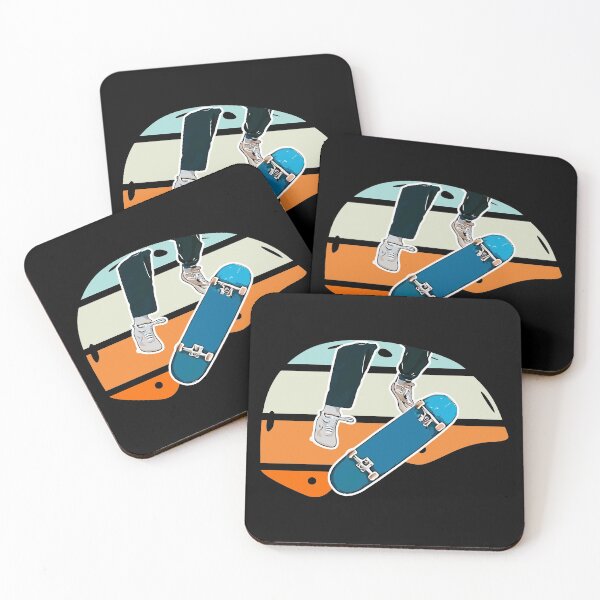 Item preview, Colorful Retro Skateboard Helmet with a kickflip designed and sold by BRU Design.