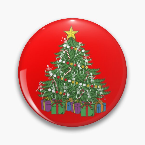 Artikelvorschau, Skeleton Ornaments Creepy Christmas Tree Horror XMas Gear entworfen und verkauft von DynamicDesign.