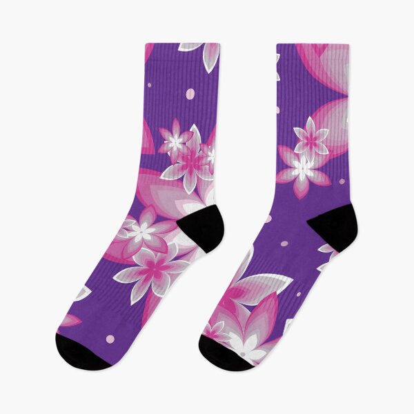 Item preview, Vibrant pinks Geometric abstract retro flowers designed and sold by FlamesandFrost.