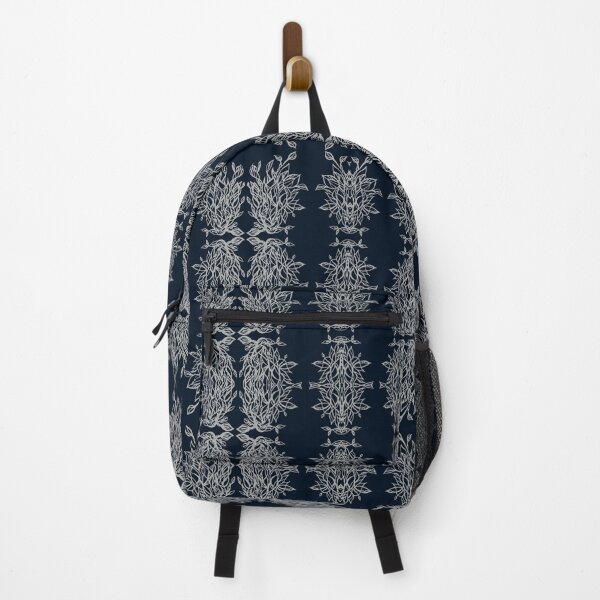 Item preview, Dark Blue and White Leaves Abstract Pattern designed and sold by jeanyun48.