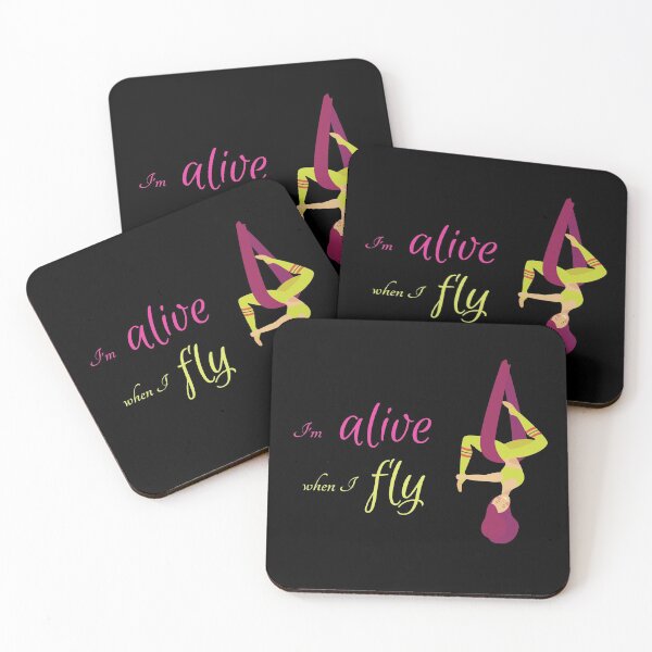 Item preview, I'm alive when I fly, Antigravity Yoga print designed and sold by trendingatees.