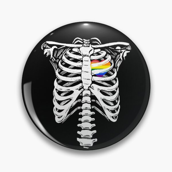 Artikelvorschau, Rainbow Heart Skeleton Rib Cage Love Gay Lesbian Skeleton Gear entworfen und verkauft von DynamicDesign.