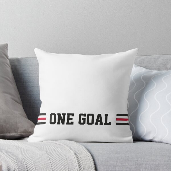 Artikelvorschau, Von den Blackhawks inspiriertes One Goal Artwork in Weiß entworfen und verkauft von Bear Creative.